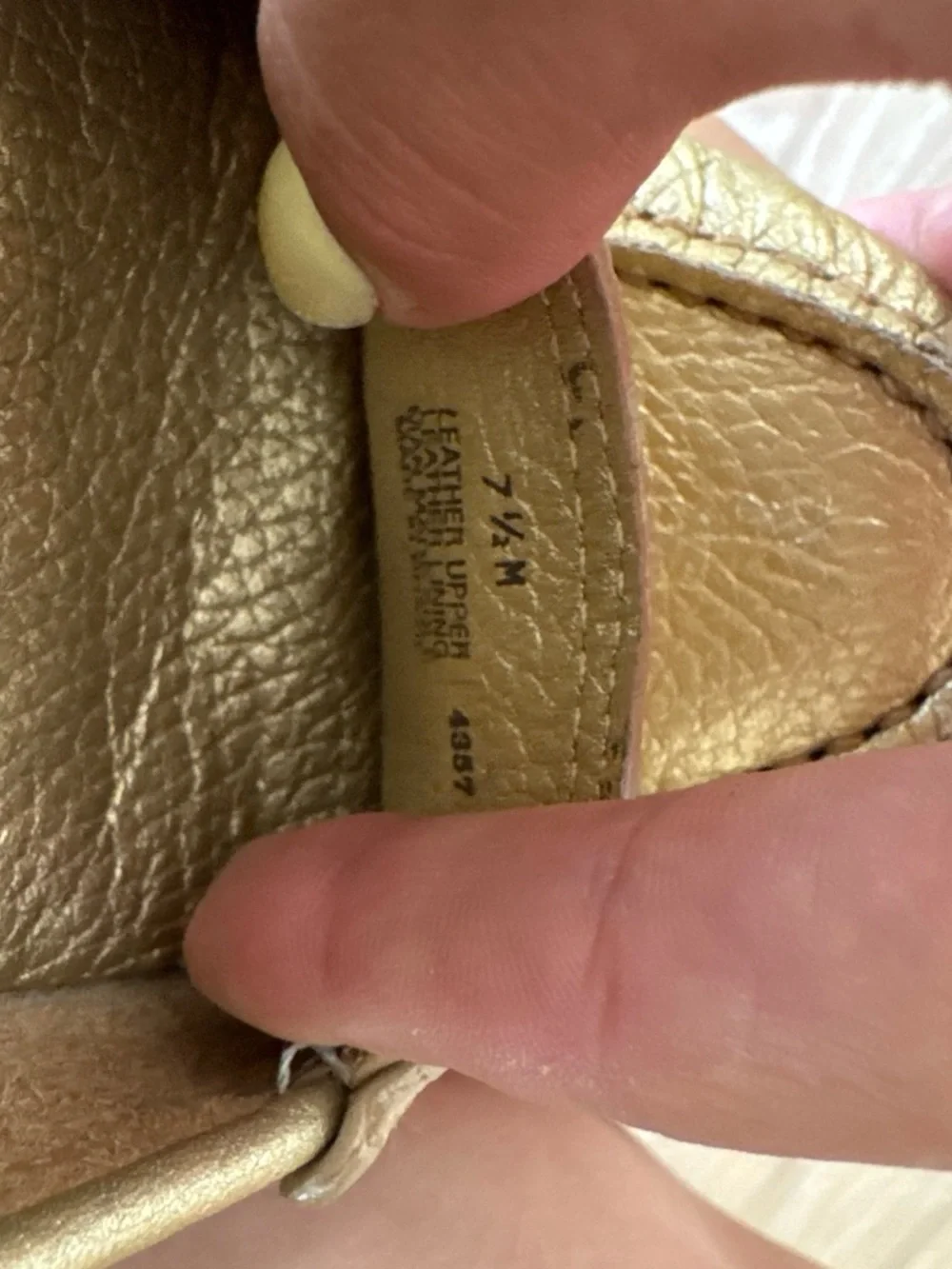 Tory Burch Metallic Gold Leather Driving Loafers